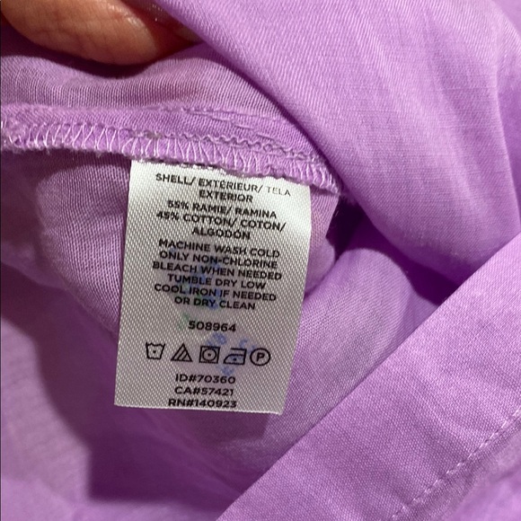 LOFT Women's lilac Button-Up Top, SP, NWT - Picture 7 of 12